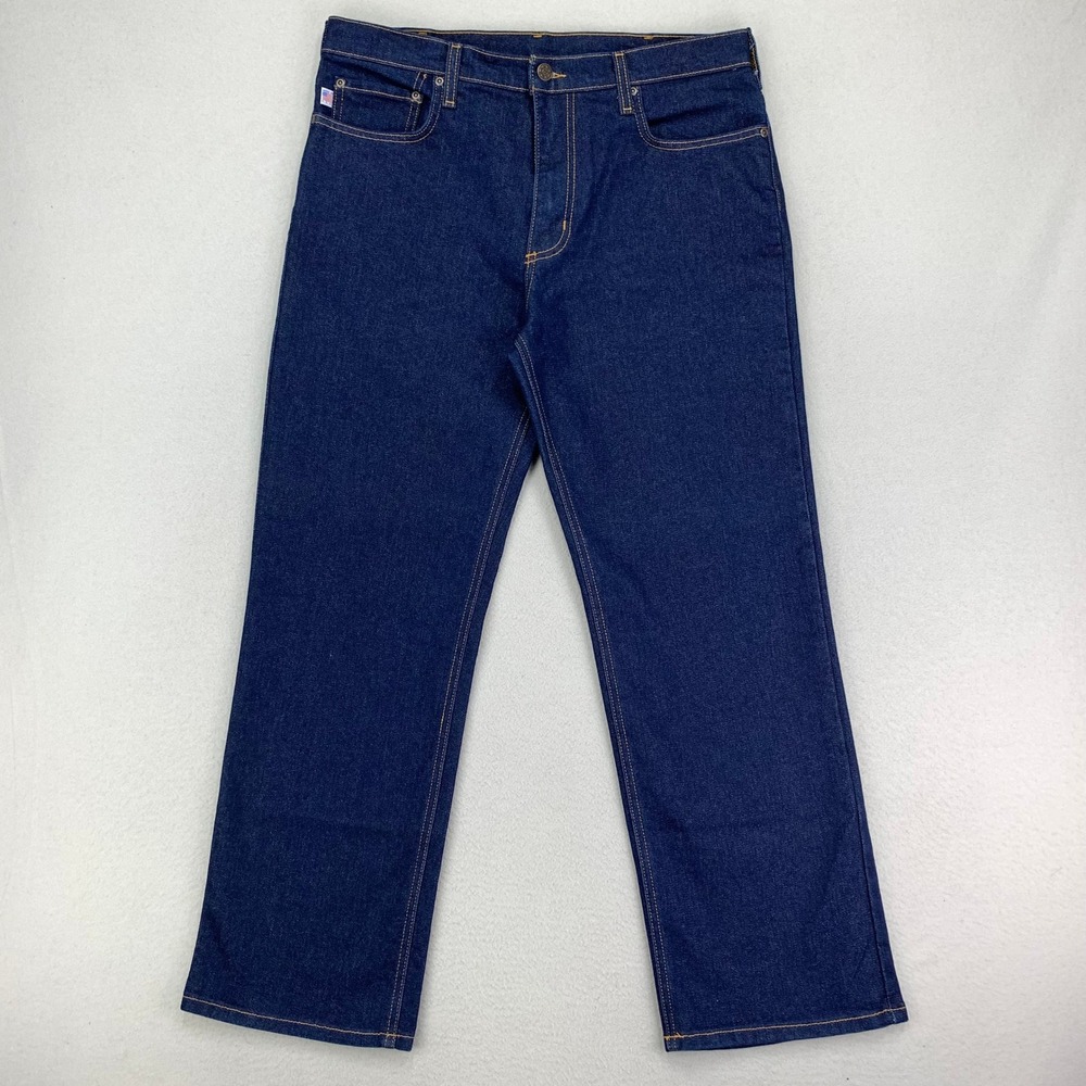 All American Clothing Jeans Mens‎ 33x30 Dark Wash Denim Straight-Leg Stretch USA